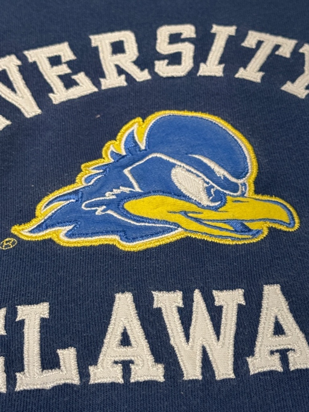 University of Delaware blue hens hooded hoodie sweatshirt with pockets - Picture 3 of 6